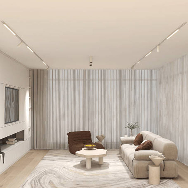 Ultra-Thin Surface Mounted Magnetic Track Light - Adjustable Spotlight Flush Mount Ceiling Light For Living Room