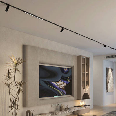 Ultra-Thin Surface Mounted Magnetic Track Light - Adjustable Spotlight Flush Mount Ceiling Light For Living Room