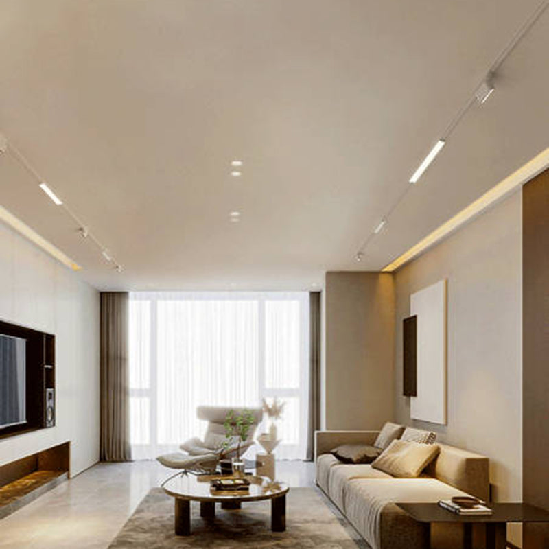 Ultra-Thin Surface Mounted Magnetic Track Light - Adjustable Spotlight Flush Mount Ceiling Light For Living Room