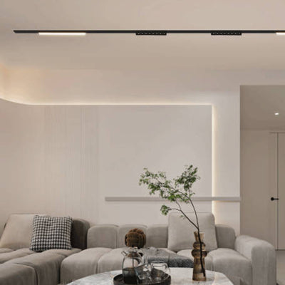 Ultra-Thin Surface Mounted Magnetic Track Light - Adjustable Spotlight Flush Mount Ceiling Light For Living Room