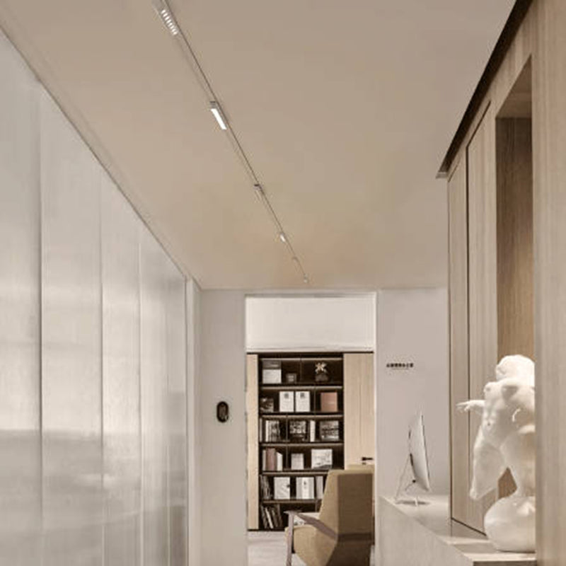 Ultra-Thin Surface Mounted Magnetic Track Light - Adjustable Spotlight Flush Mount Ceiling Light For Living Room