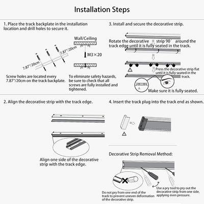 Ultra-Thin Surface Mounted Magnetic Track Light - Adjustable Spotlight Flush Mount Ceiling Light For Living Room