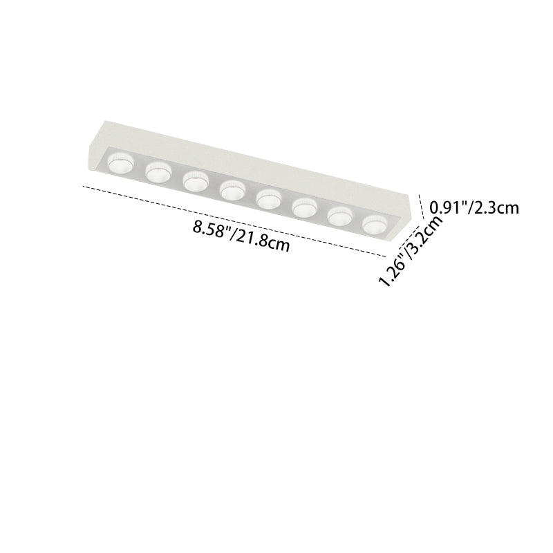 Ultra-Thin Surface Mounted Magnetic Track Light - Adjustable Spotlight Flush Mount Ceiling Light For Living Room