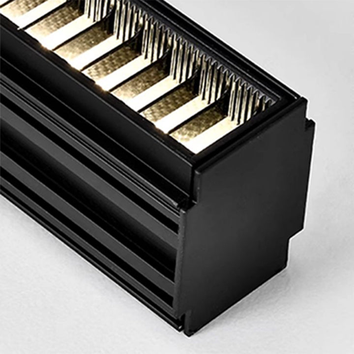 Plafonnier LED intelligent linéaire encastré minimaliste - Confort visuel avec design optique anti-éblouissement pour bureau à domicile 