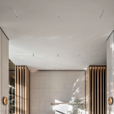 Minimalist Recessed Linear Smart LED Flush Mount Ceiling Light - Eye-Comfort With Anti-Glare Optical Design For Home Office