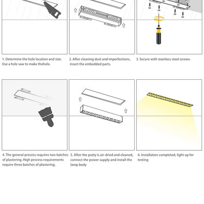 Minimalist Recessed Linear Smart LED Flush Mount Ceiling Light - Eye-Comfort With Anti-Glare Optical Design For Home Office