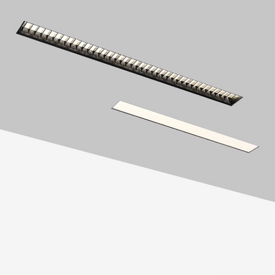 Minimalist Recessed Linear Smart LED Flush Mount Ceiling Light - Eye-Comfort With Anti-Glare Optical Design For Home Office