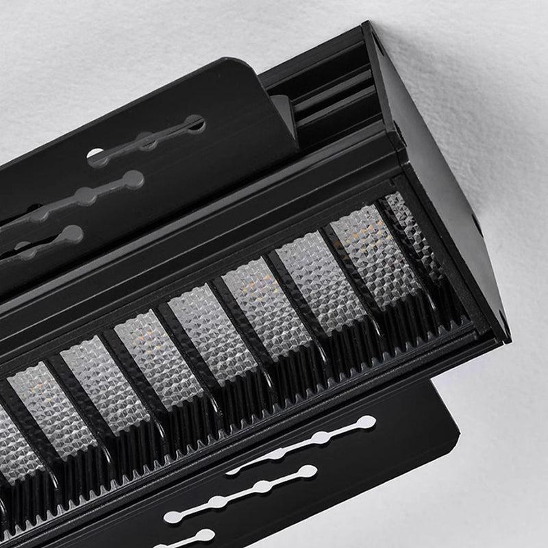 Plafonnier LED intelligent linéaire encastré minimaliste - Confort visuel avec design optique anti-éblouissement pour bureau à domicile 