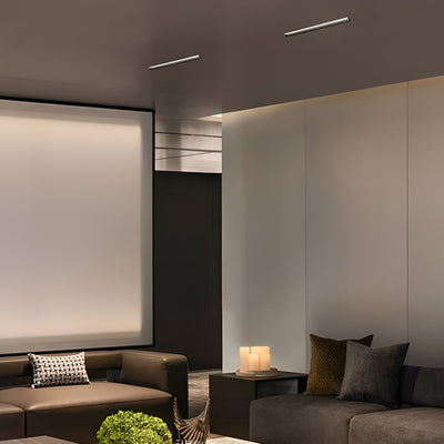 Minimalist Recessed Linear Smart LED Flush Mount Ceiling Light - Eye-Comfort With Anti-Glare Optical Design For Home Office