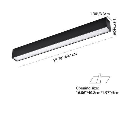 Minimalist Recessed Linear Smart LED Flush Mount Ceiling Light - Eye-Comfort With Anti-Glare Optical Design For Home Office