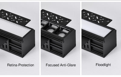 Minimalist Recessed Linear Smart LED Flush Mount Ceiling Light - Eye-Comfort With Anti-Glare Optical Design For Home Office