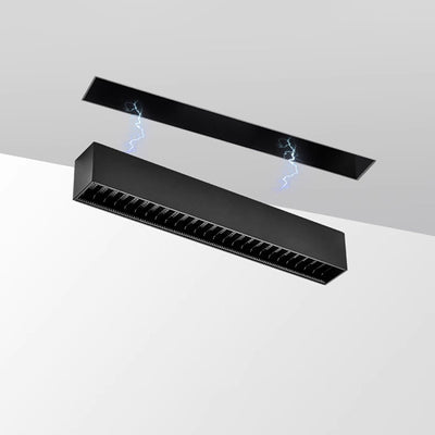 Minimalist Recessed Linear Smart LED Flush Mount Ceiling Light - Eye-Comfort With Anti-Glare Optical Design For Home Office
