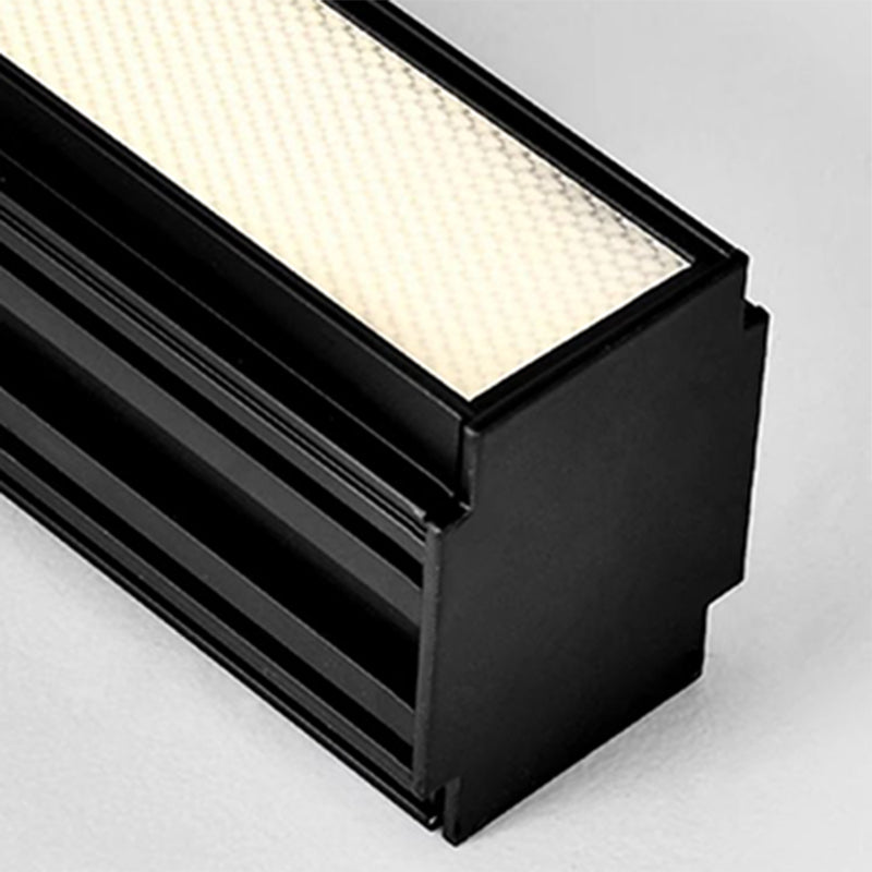 Plafonnier LED intelligent linéaire encastré minimaliste - Confort visuel avec design optique anti-éblouissement pour bureau à domicile 