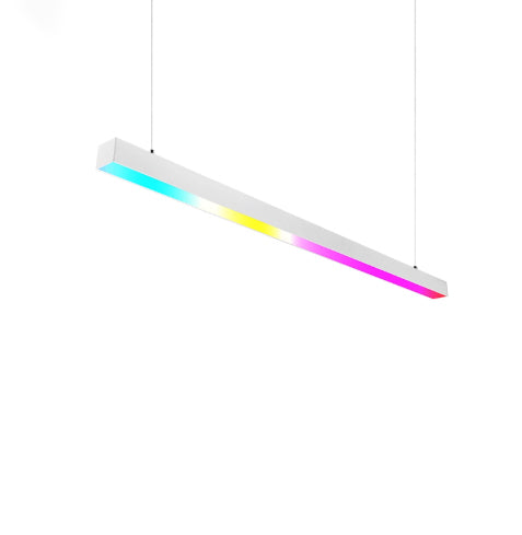 RGB Smart Linear Pendant Light - Aluminum Frame Dynamic Effect For Entertainment Room