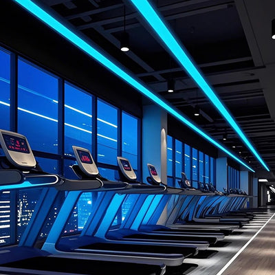 RGB Smart Linear Pendant Light - Aluminum Frame Dynamic Effect For Entertainment Room