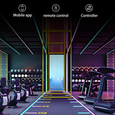 RGB Smart Linear Pendant Light - Aluminum Frame Dynamic Effect For Entertainment Room