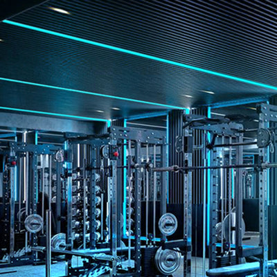 RGB Smart Linear Pendant Light - Aluminum Frame Dynamic Effect For Entertainment Room