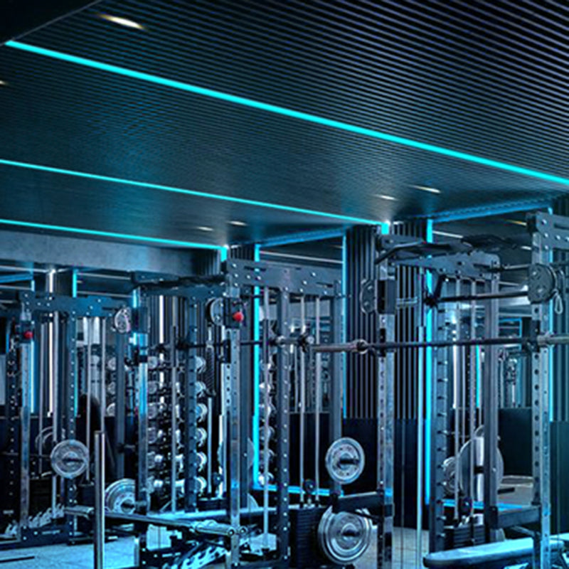 RGB Smart Linear Pendant Light - Aluminum Frame Dynamic Effect For Entertainment Room