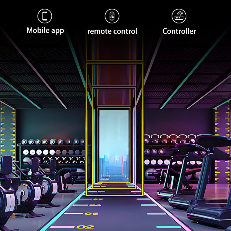 RGB Smart Linear Pendant Light - Aluminum Frame Dynamic Effect For Entertainment Room