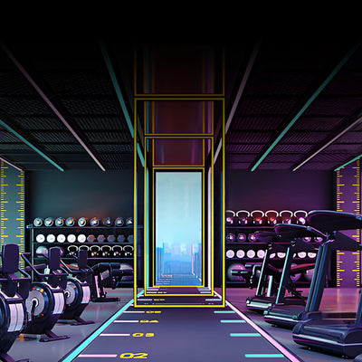 RGB Smart Linear Pendant Light - Aluminum Frame Dynamic Effect For Entertainment Room