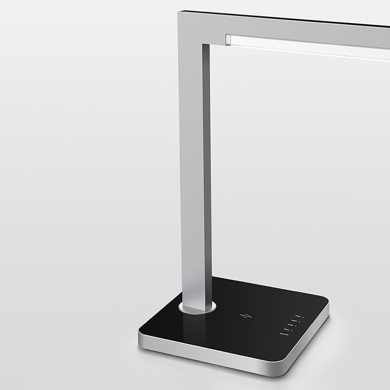 Aluminum LED Desk Lamp With Wireless Charger - Rotatable Eye-Protection Lamp For Study