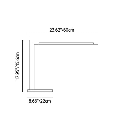 Aluminum LED Desk Lamp With Wireless Charger - Rotatable Eye-Protection Lamp For Study