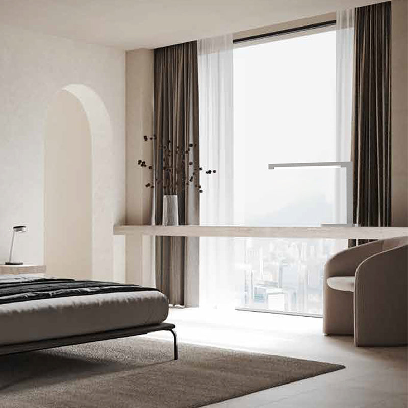 Aluminum LED Desk Lamp With Wireless Charger - Rotatable Eye-Protection Lamp For Study