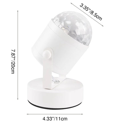 Modern Simplicity USB Water Ripple Cylinder Iron PVC LED Ambient Table Lamp For Bedroom