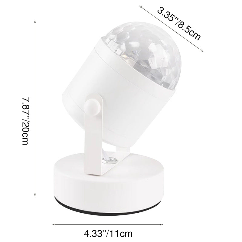 Modern Simplicity USB Water Ripple Cylinder Iron PVC LED Ambient Table Lamp For Bedroom