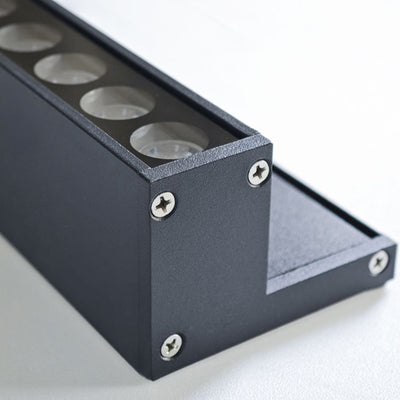 Modern Minimalist Solar Waterproof Strip Aluminum Tempered Glass Wall Washer LED Wall Sconce Lamp For Outdoor Patio