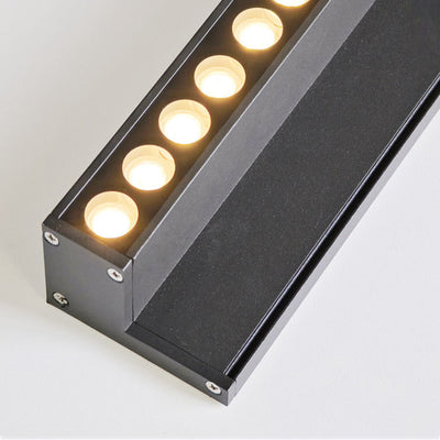 Modern Minimalist Solar Waterproof Strip Aluminum Tempered Glass Wall Washer LED Wall Sconce Lamp For Outdoor Patio