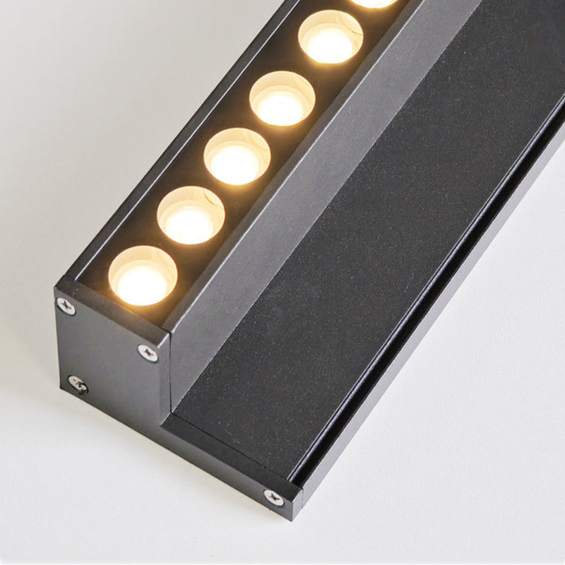 Modern Minimalist Solar Waterproof Strip Aluminum Tempered Glass Wall Washer LED Wall Sconce Lamp For Outdoor Patio