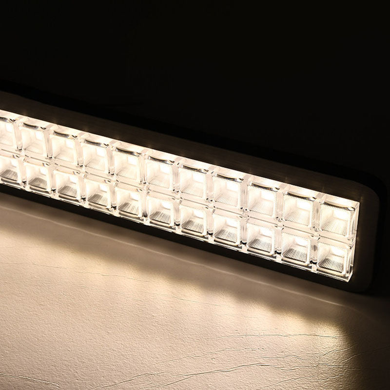 Rechteckige LED-Pendelleuchte aus Aluminium für Kinderzimmer und Arbeitszimmer – augenschonendes, schattenfreies Klaviergitter-Licht für Lernen &amp; Homeoffice 