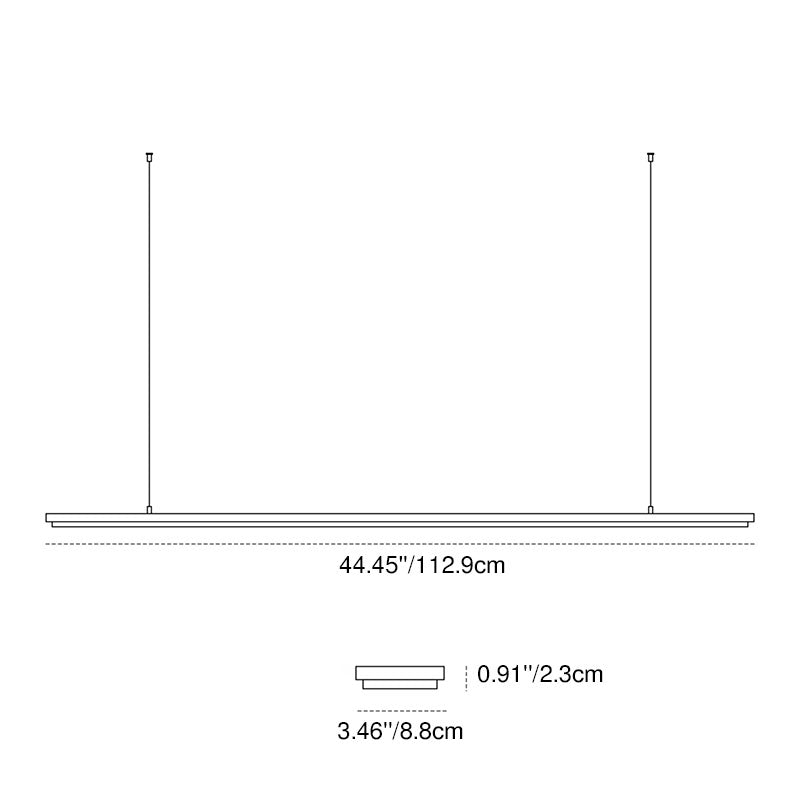 Rechteckige LED-Pendelleuchte aus Aluminium für Kinderzimmer und Arbeitszimmer – augenschonendes, schattenfreies Klaviergitter-Licht für Lernen &amp; Homeoffice 