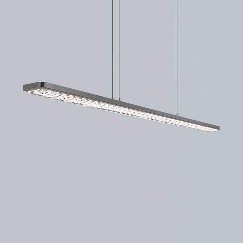 Rechteckige LED-Pendelleuchte aus Aluminium für Kinderzimmer und Arbeitszimmer – augenschonendes, schattenfreies Klaviergitter-Licht für Lernen &amp; Homeoffice 