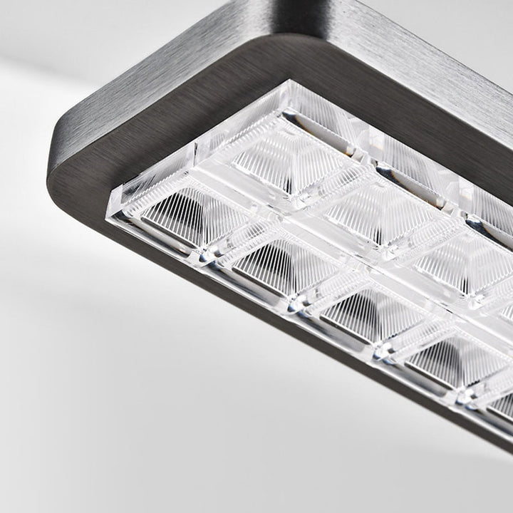 Rechteckige LED-Pendelleuchte aus Aluminium für Kinderzimmer und Arbeitszimmer – augenschonendes, schattenfreies Klaviergitter-Licht für Lernen &amp; Homeoffice 