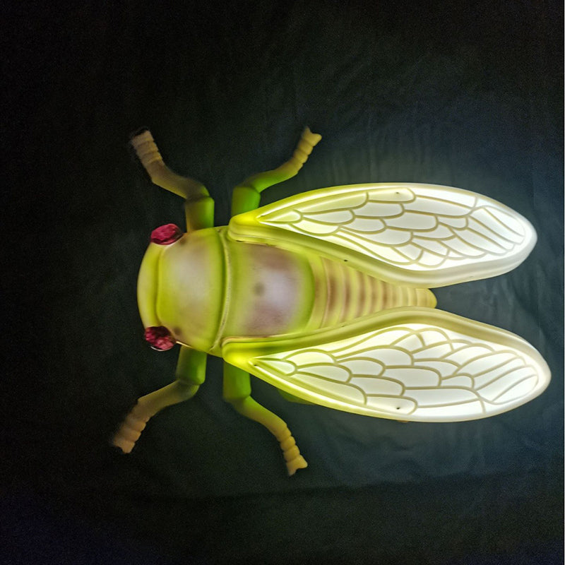 Waterproof Art Deco Animated Cicada LED Outdoor Light Landscape Lighting - With Flapping Wings &amp; Sound For Garden