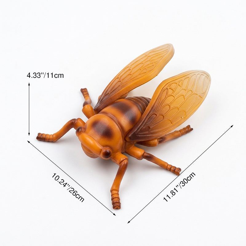 Waterproof Art Deco Animated Cicada LED Outdoor Light Landscape Lighting - With Flapping Wings &amp; Sound For Garden