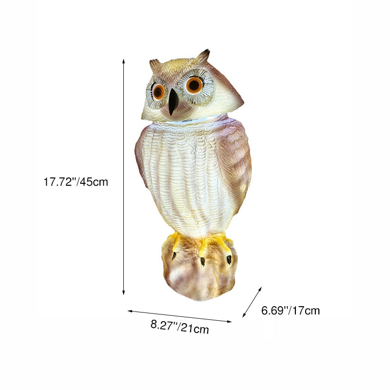 Creative Waterproof Animated Owl LED Outdoor Light - Rotating Head Landscape Decor For Garden