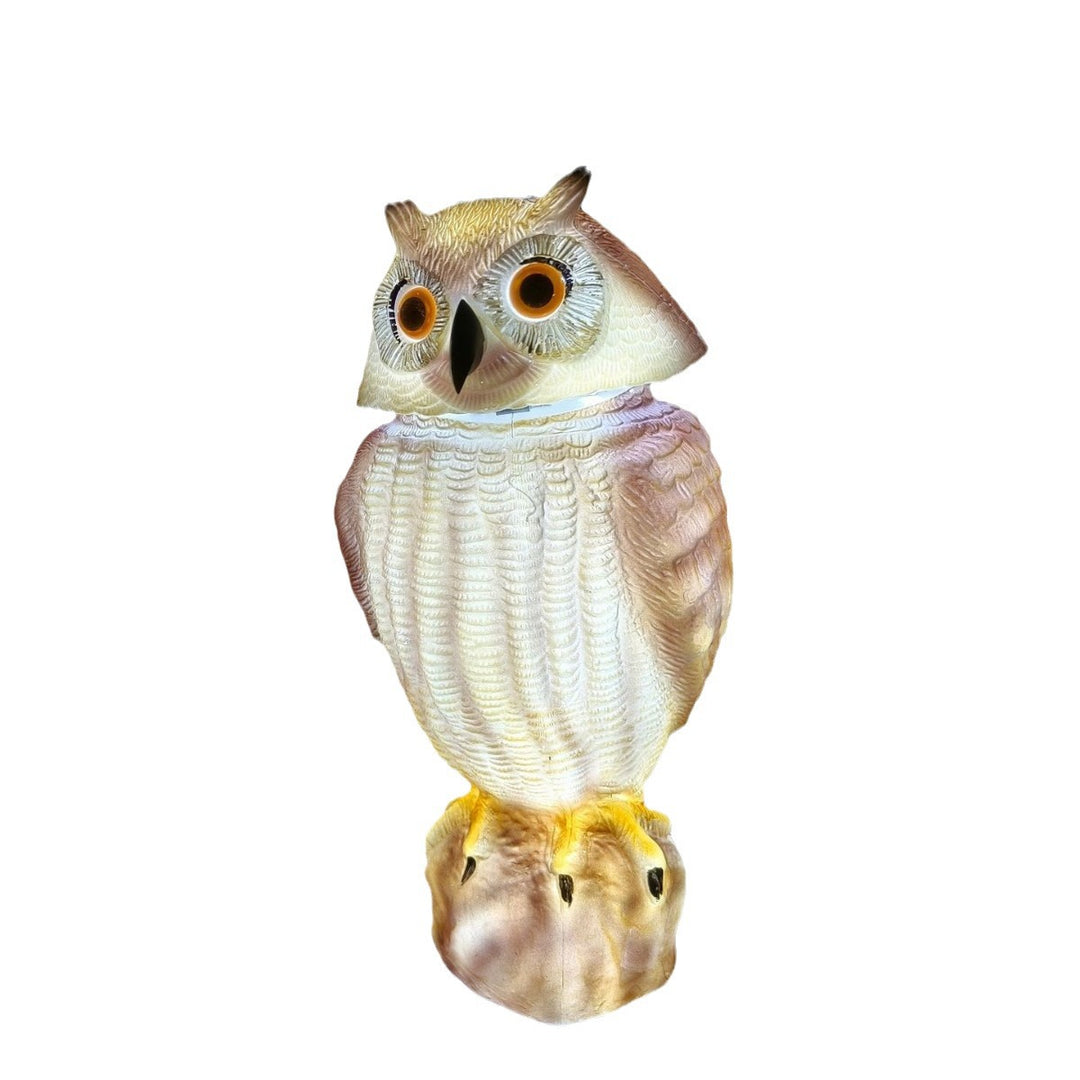 Creative Waterproof Animated Owl LED Outdoor Light - Rotating Head Landscape Decor For Garden