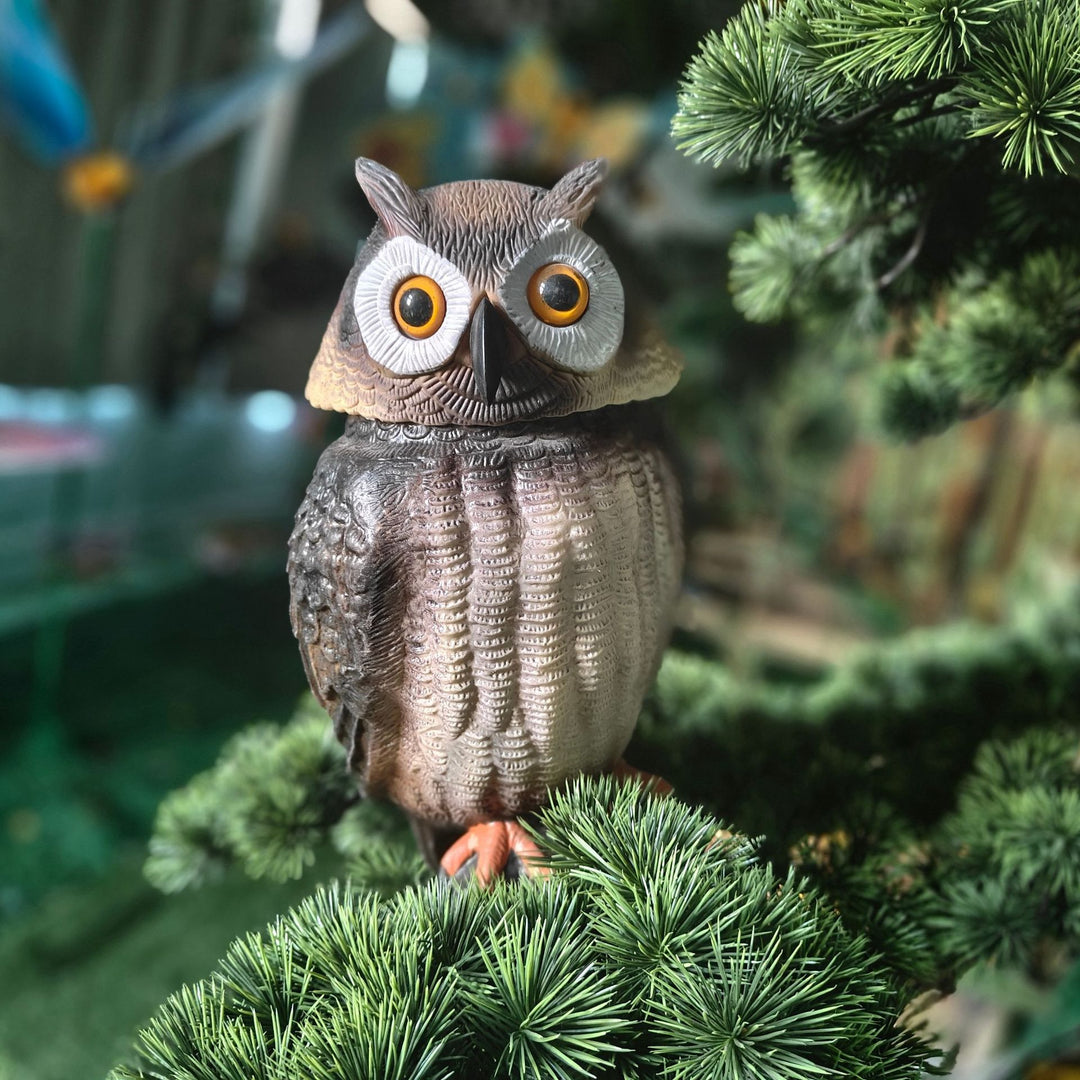 Creative Waterproof Animated Owl LED Outdoor Light - Rotating Head Landscape Decor For Garden