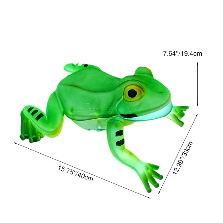 Art Deco Waterproof Animated Frog LED Outdoor Light - Moving Mouth &amp; Sound For Outdoor Patio Landscape Decor