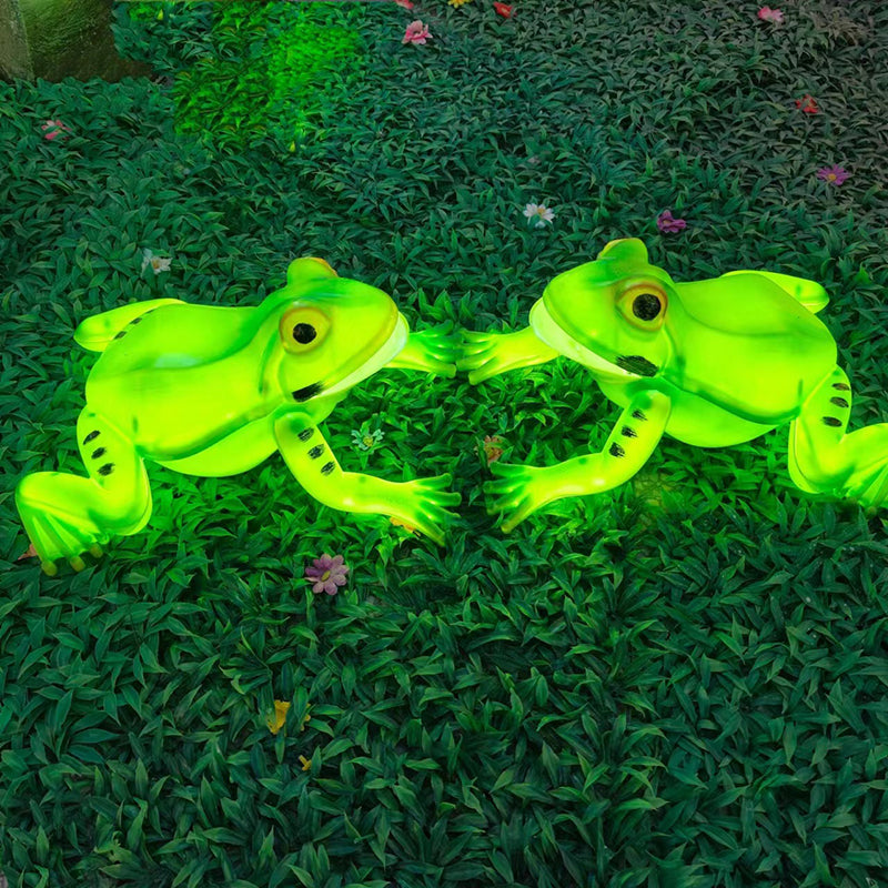 Art Deco Waterproof Animated Frog LED Outdoor Light - Moving Mouth &amp; Sound For Outdoor Patio Landscape Decor