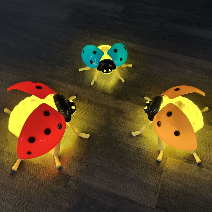 Art Deco Animated LED Ladybug Outdoor Light Set - Waterproof Landscape Decor With Sound For Garden