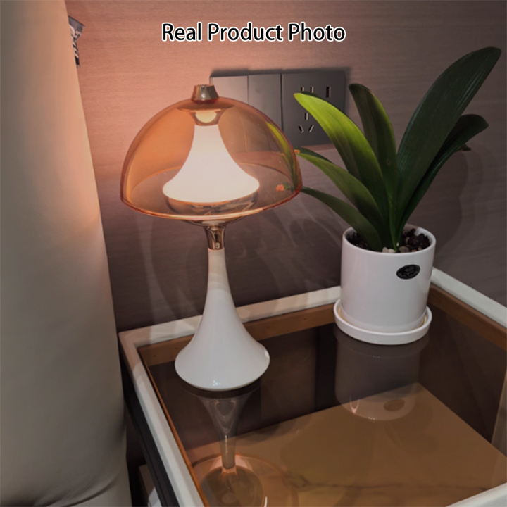 Modern 3-Level Dimming Table Lamp - Semicircle LED Ambient Light Aluminum Cone Base Bedside Lamp For Bedroom