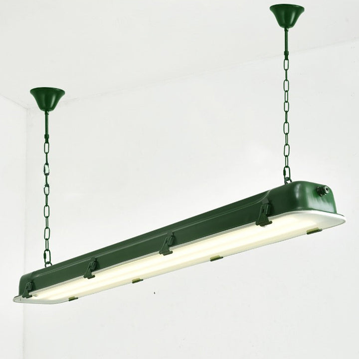 Contemporary Industrial Iron Rectangular LED Island Light Chandelier For Dining Room