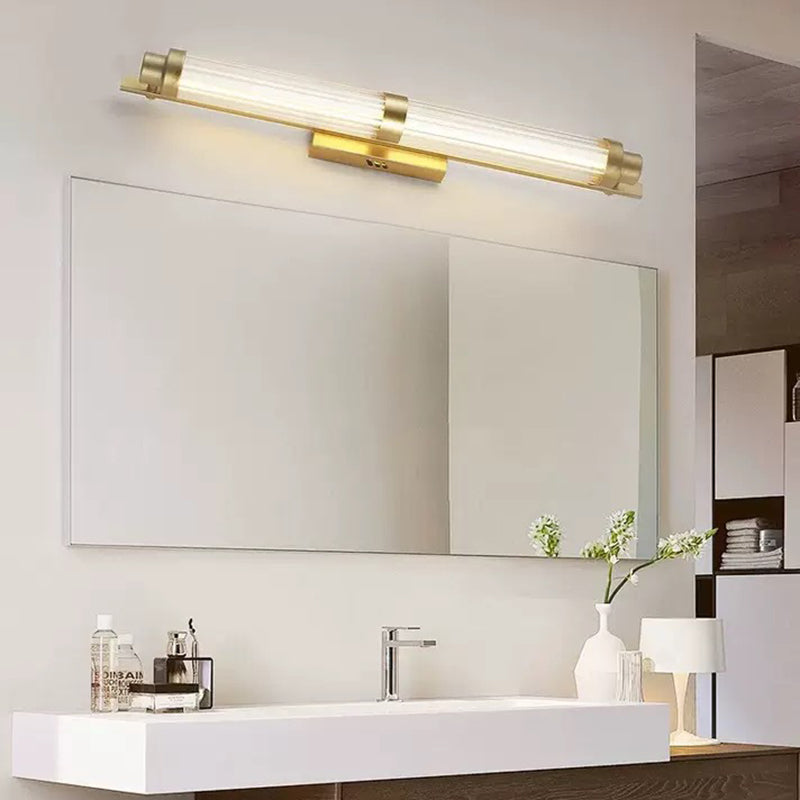Modern Minimalist Iron Glass Cylinder Rectangle LED Wall Sconce Lamp For Living Room