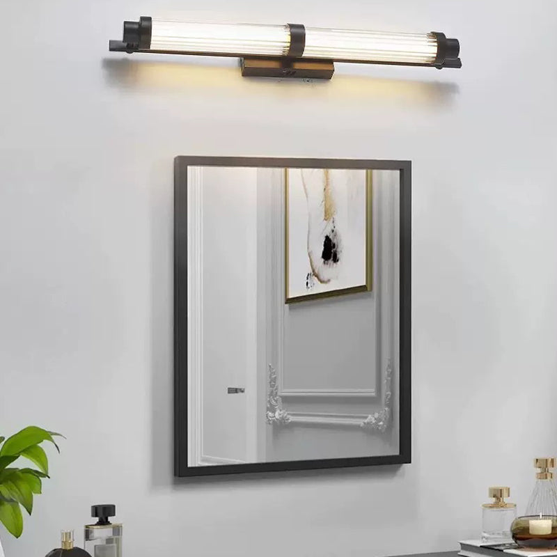 Modern Minimalist Iron Glass Cylinder Rectangle LED Wall Sconce Lamp For Living Room