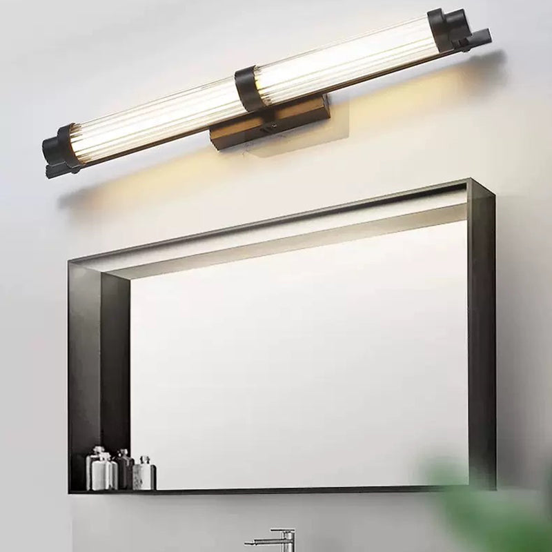 Modern Minimalist Iron Glass Cylinder Rectangle LED Wall Sconce Lamp For Living Room