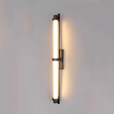 Modern Minimalist Iron Glass Cylinder Rectangle LED Wall Sconce Lamp For Living Room